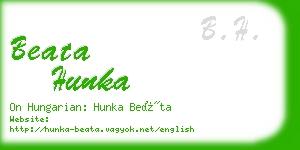 beata hunka business card